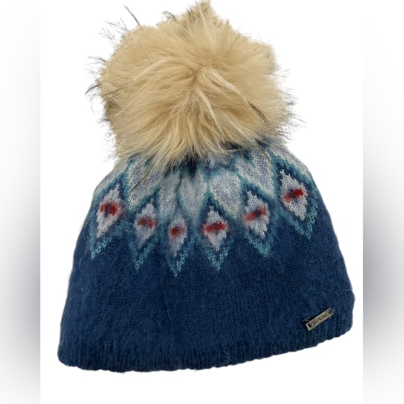 Prana Accessories - Prana Winter Hat Pom Pom Fleece Lined Fair Isle